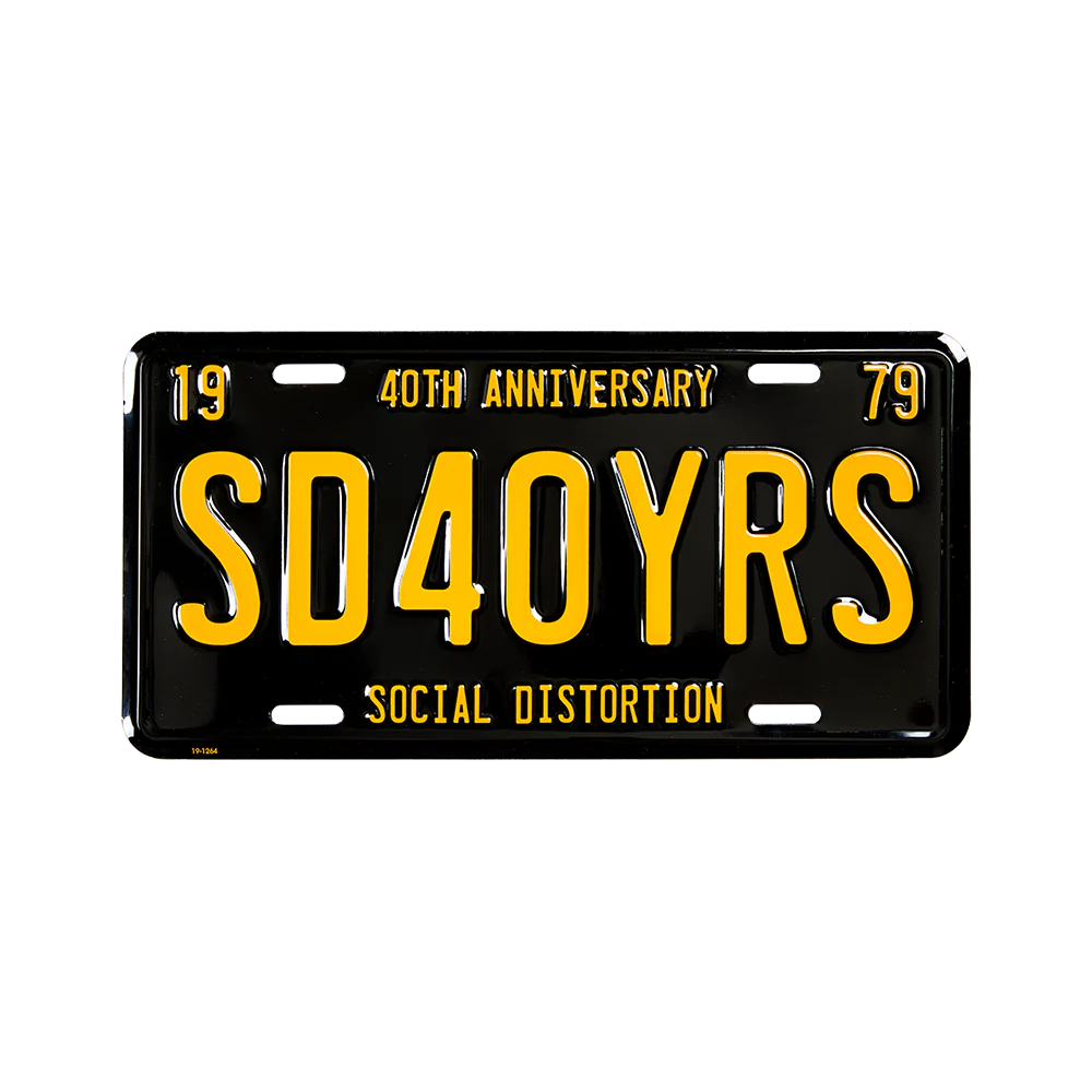 40 Years License Plate