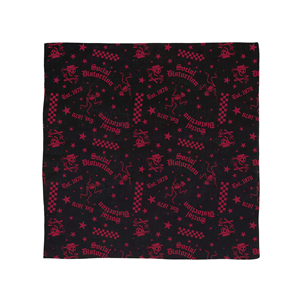 Checker Skelly Bandana